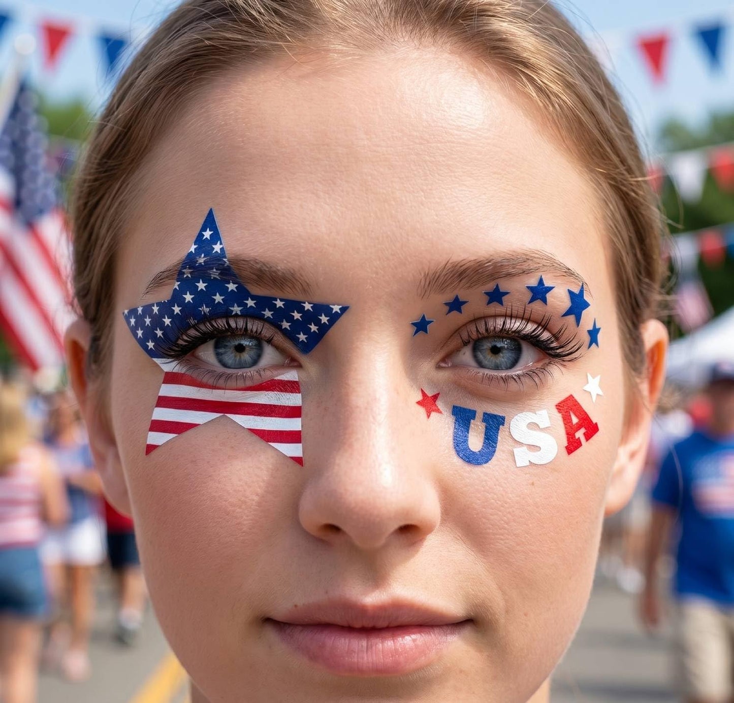 120+ PCS 4th of July Temporary Tattoos, Patriotic Waterproof Fake Tattoos with American Flag Eagle Fireworks Designs, Independence Day Party Favors Supplies for USA Memorial Day Parade