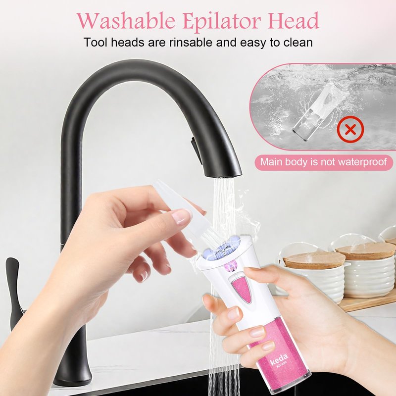 Glabrskise Skin Epilator, 2026 New Glabrskise Skin Hair Remover for Women with LED, Smooth Glide for Women Facial Hair, Glabrskise Skin epilator for face/Lip/Arm/Bikini Area/Leg/Armpit