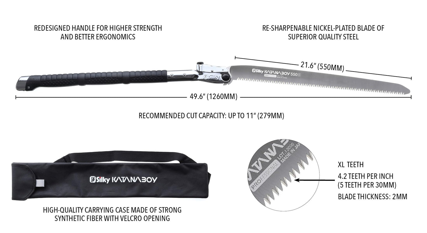 Silky KATANABOY Professional 550mm Folding Saw XL Teeth (760-55)