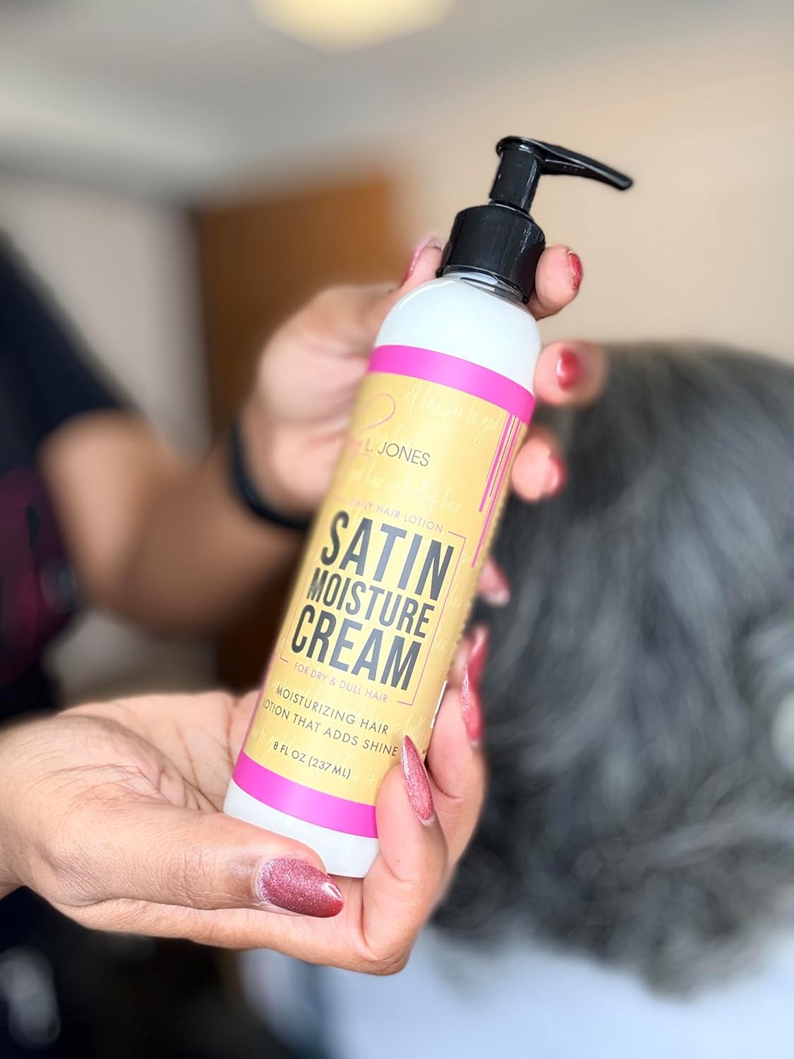 Satin Moisture Cream - Hair Moisturizer with Olive, Argan & Shea Oils | Nourishing Formula for All Hair Types
