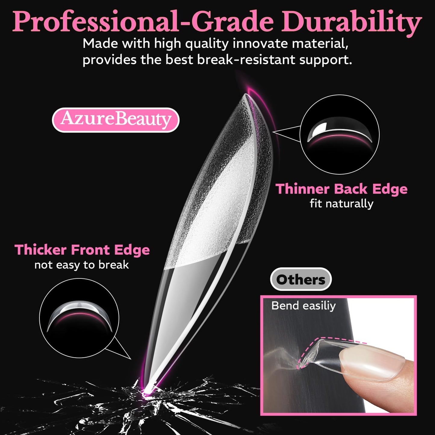 Extra Short Oval Round Nail Tips - 600pcs Soft Gel Acrylic Fake Nails | Half Matte Clear Press-On Extensions for DIY Manicure