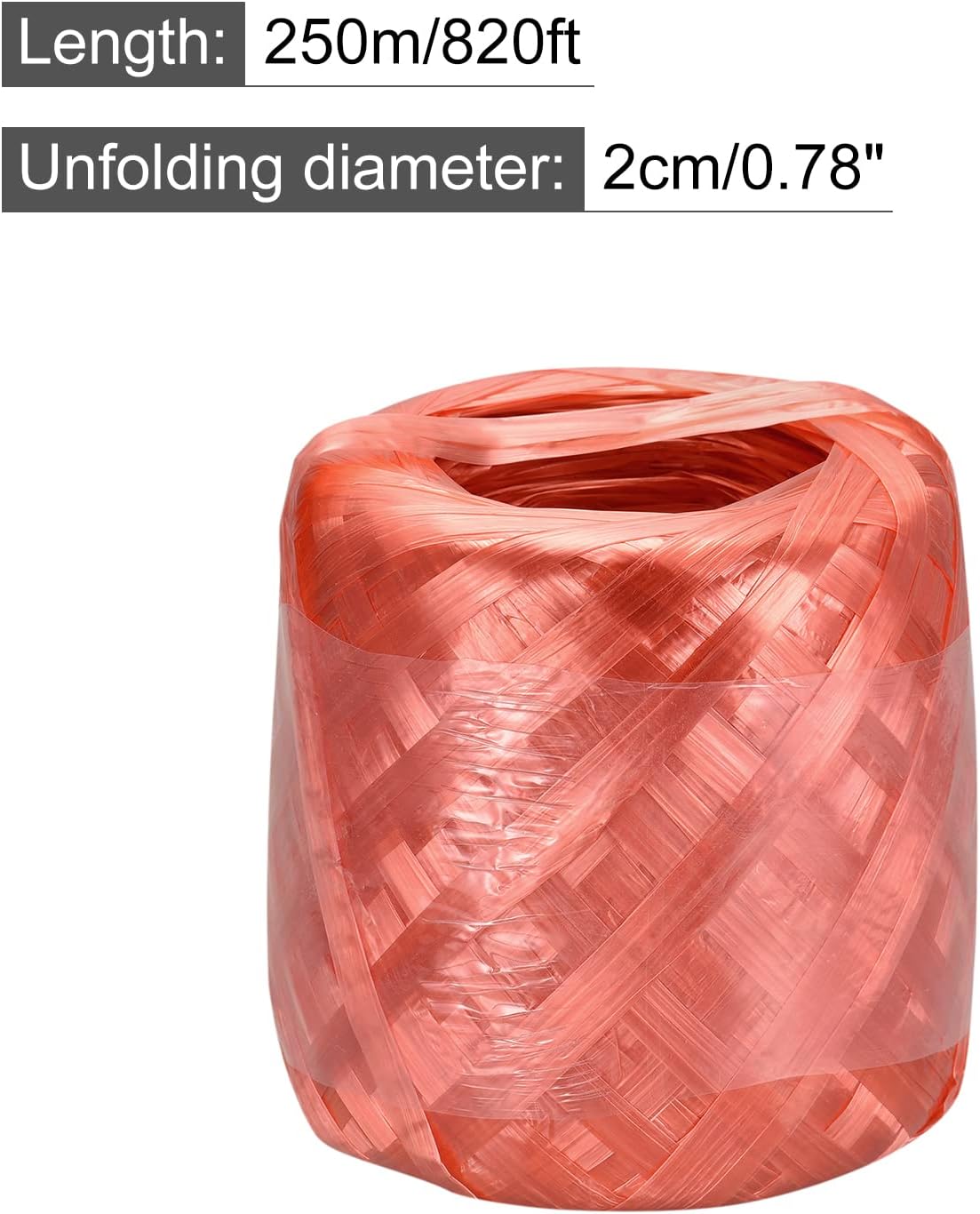 Polyester Nylon Twine Rope - 250m Length for Packing, Gardening & Crafts | Red, Pack of 1