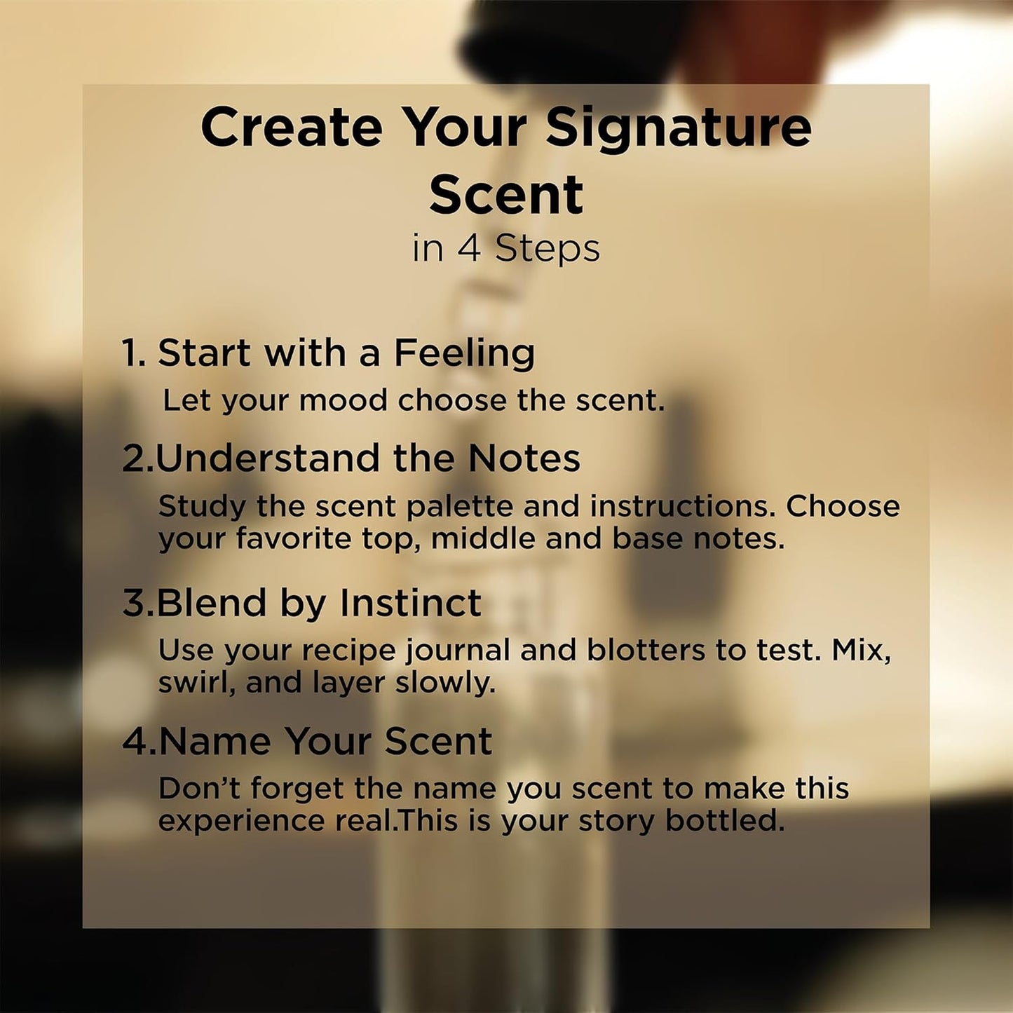 Perfume Making Kit - Create Your Own Signature Fragrance with 14 Ingredients, Spray Bottles & Guide | Unisex Noir Scents