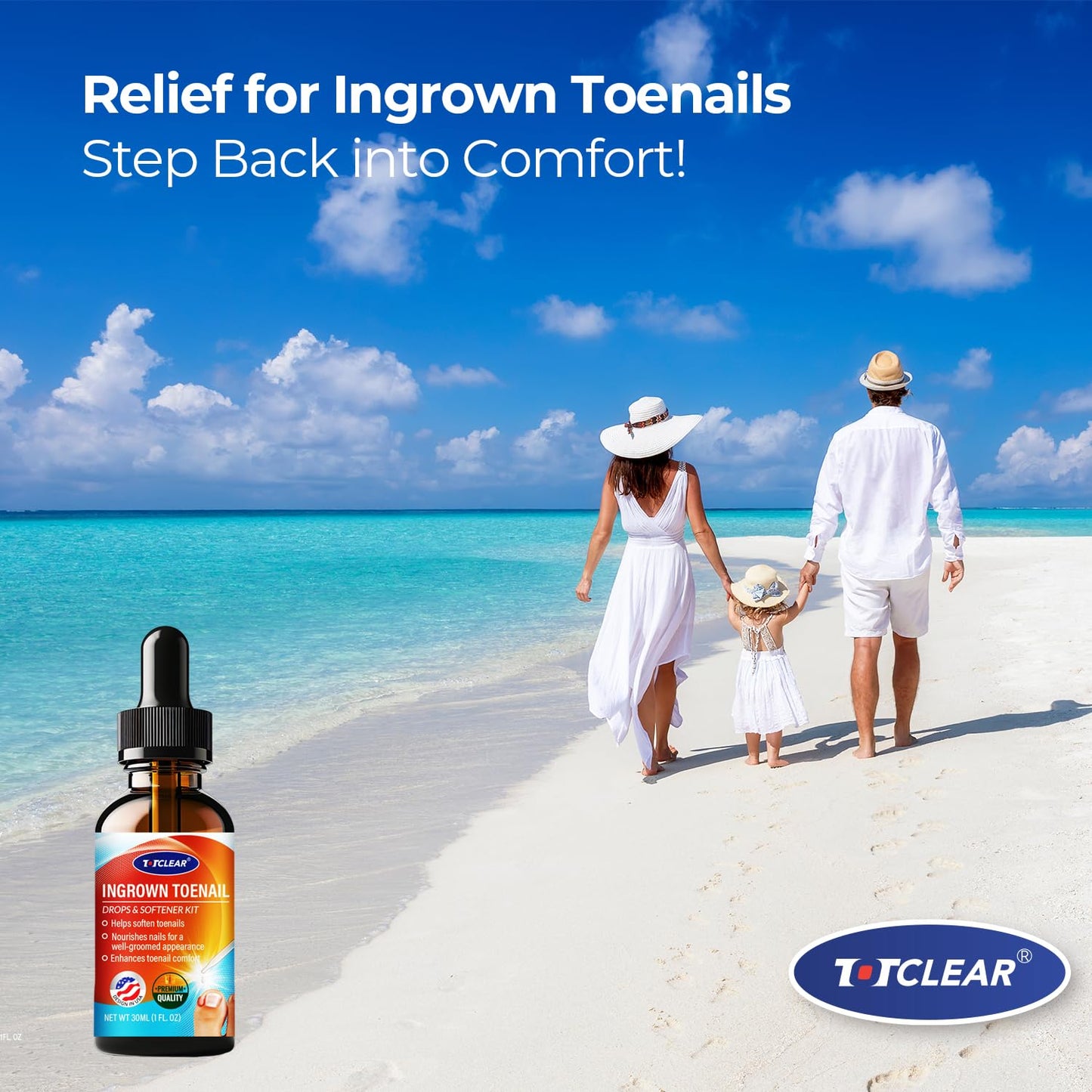 Ingrown Toenail Relief Tool - Effective Ingrown Toenail Removal Kit for Men & Women | 30ml