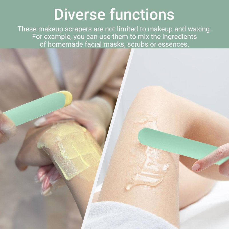 9 Pieces Wax Stick Non-stick Wax Spatulas Silicone Reusable Beauty Makeup Spatulas Different Sizes Silicone Scrapers for Cosmetic Bottles Hard Wax Stir Sticks Set Hair Removal Waxing Applicator