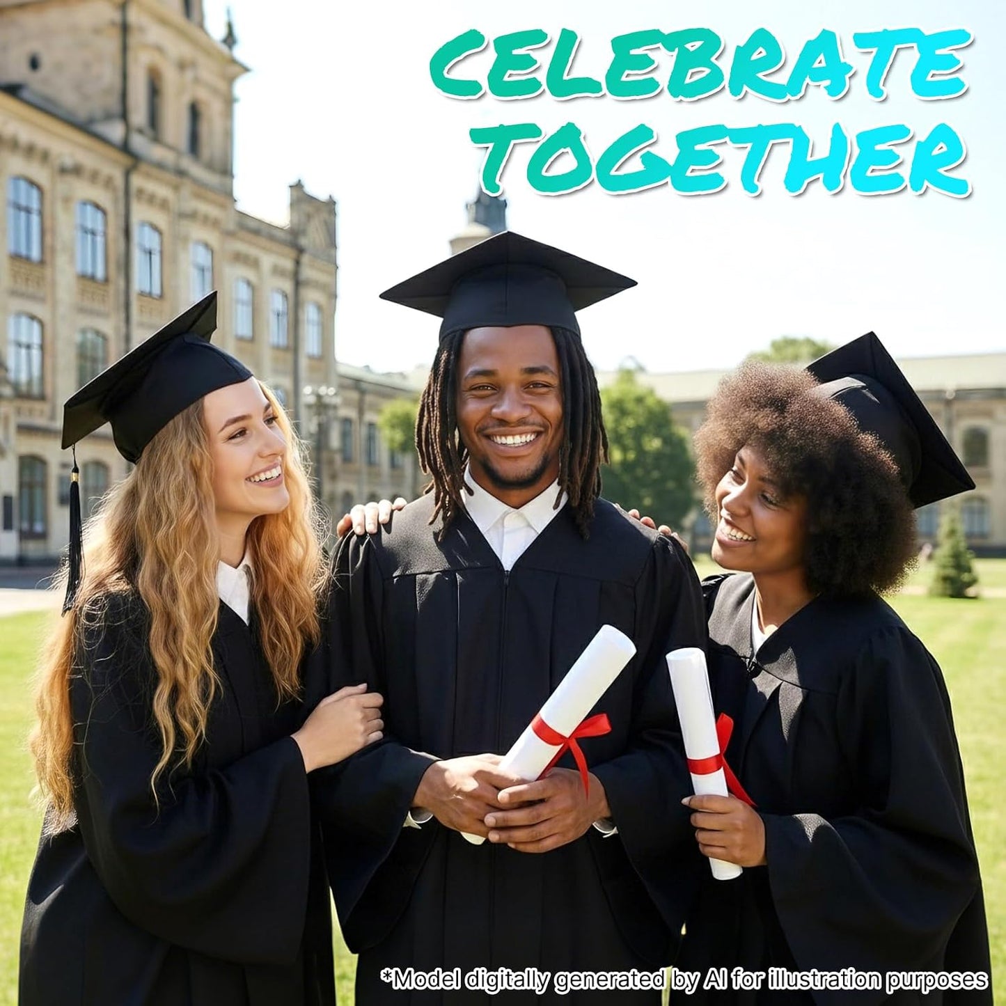 Graduation Cap Headband - Anti-Slip Insert for Secure Fit | Pack of 2, Clear
