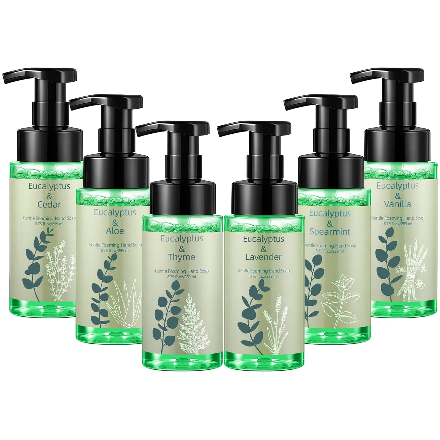 Moisturizing Foaming Hand Soap - Fresh Scent Liquid Foam Wash | 8.75 Fl Oz for Kitchen & Bathroom