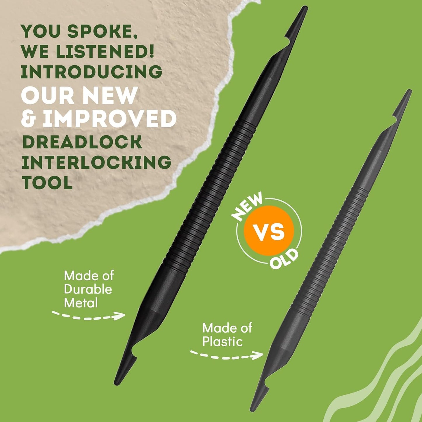 Interlocking Tool for Locs - Dual-Ended Metal Retightening Tool for Sisterlocks & Dreadlocks | 2 Pack