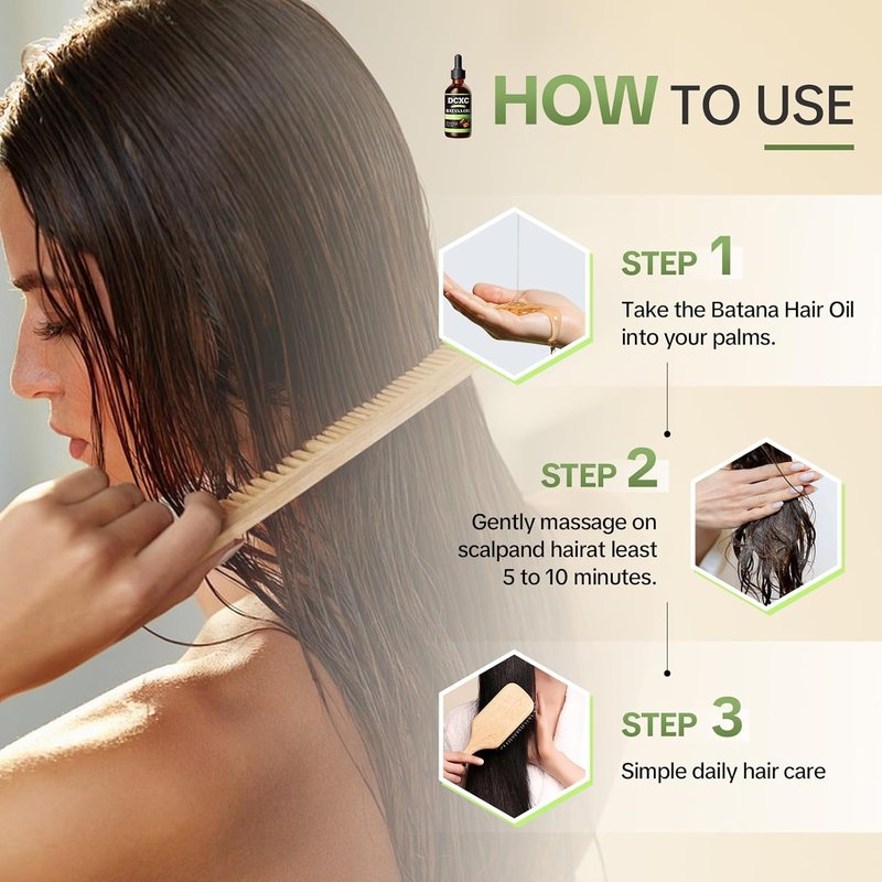 Batana Oil for Hair Growth - Natural Scalp Care & Thickening Treatment | Revitalizes Damaged Hair, Reduces Breakage | 2oz