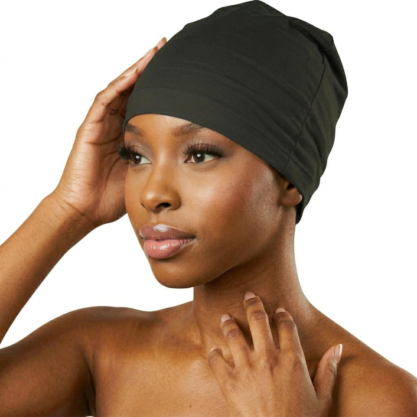 DONNA Real Fit Spandex Cap Headband Wig Human Hair, Wig Cap for Women