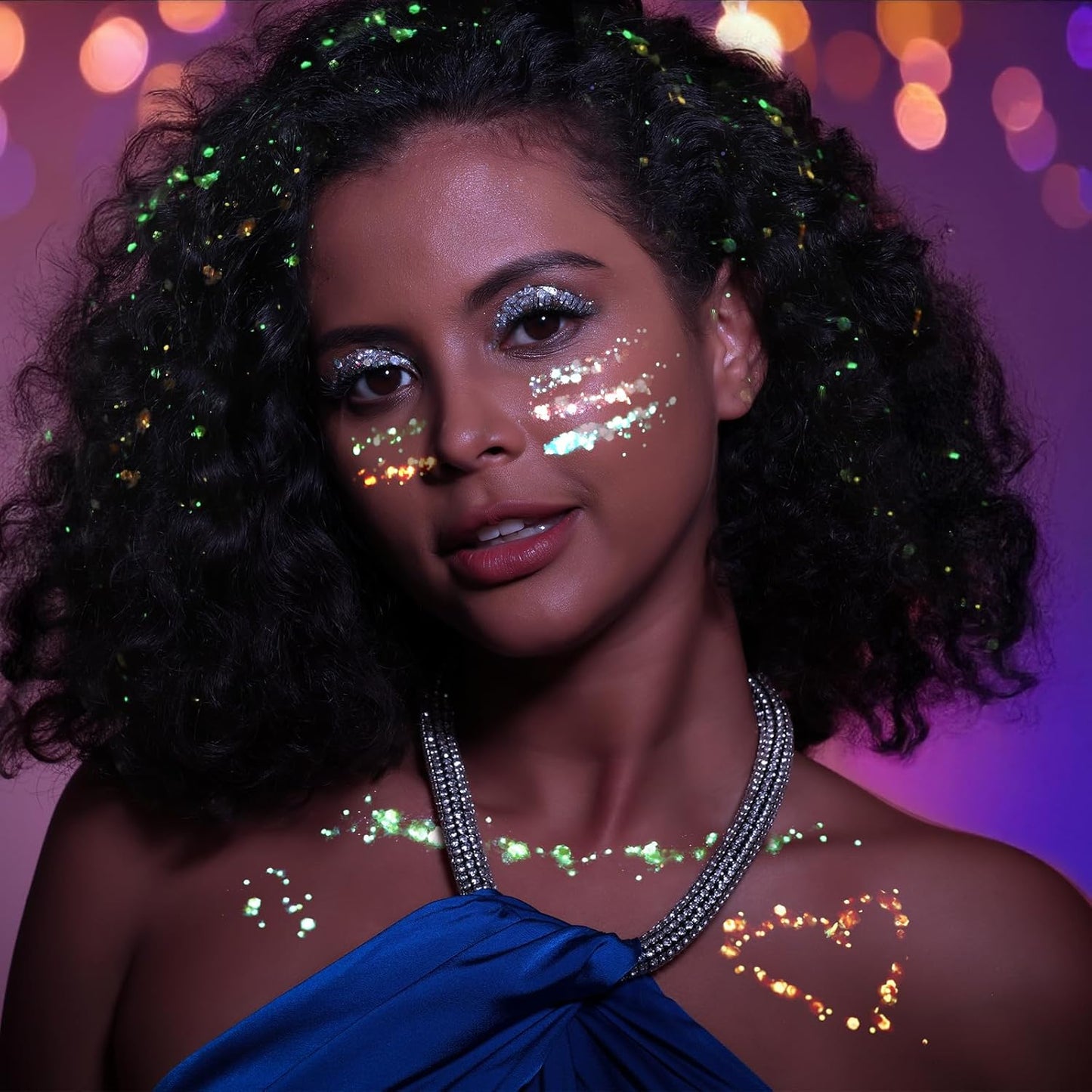 12 Colors Face Glitter Gel | Glow in The Dark Body Glitter for Festivals - Perfect for Women