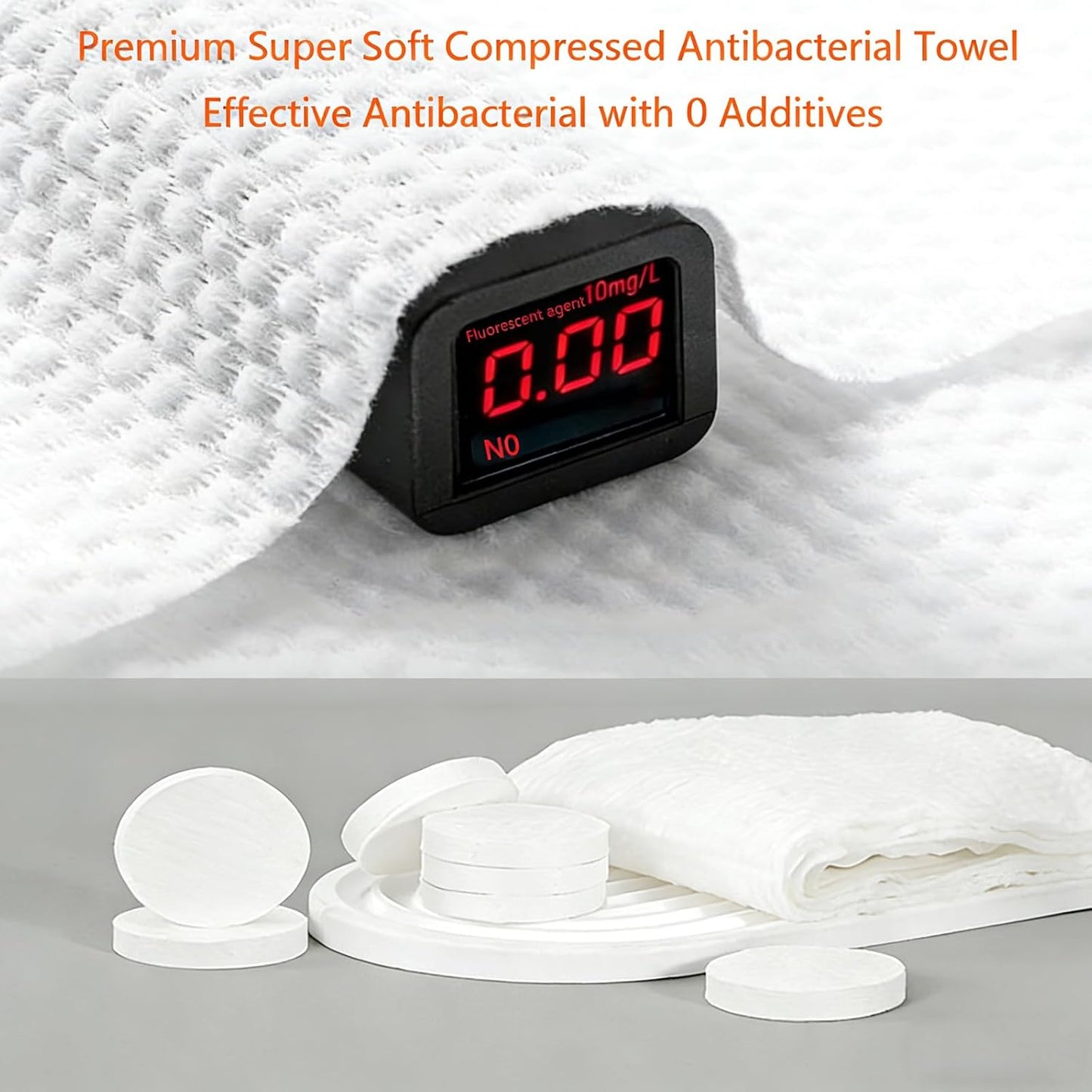Compressed Towel Tablets - Disposable Face Towels for Hot Towel Dispenser | 80 Soft Towels