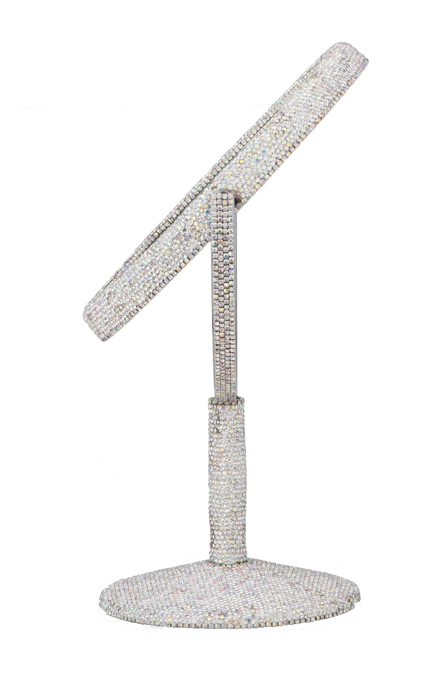 TISHAA Bling Vanity Mirror, Crystal Rhinestone Makeup Mirror, Double Sided with 2X Magnification