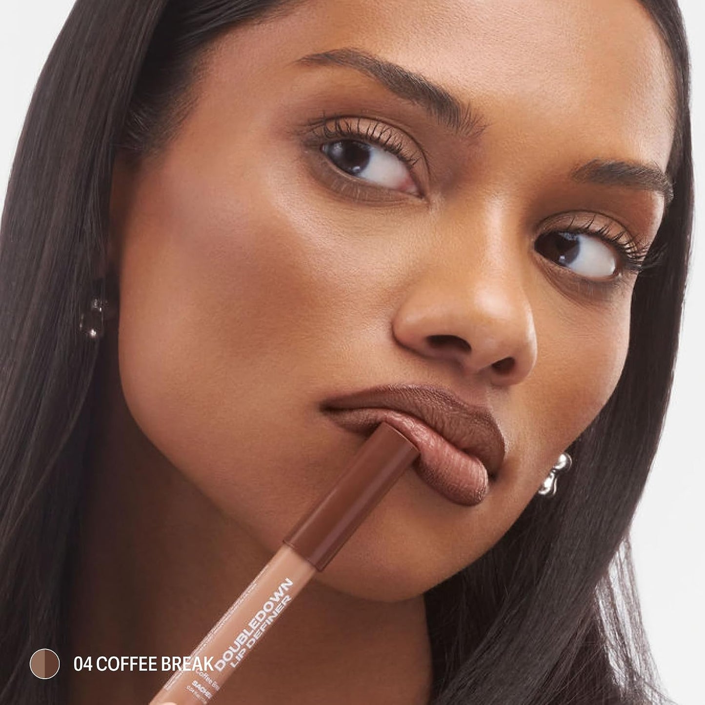 Sacheu DoubleDown Lip Definer - 2-in-1 Hydrating Lip Liner & Balm | Creamy Satin Finish, Coffee Break