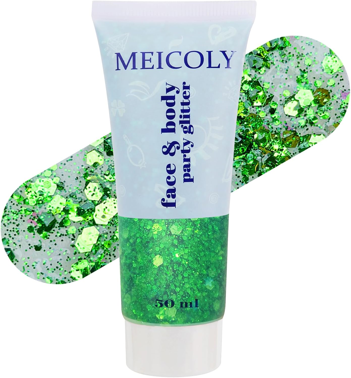 Pink Face & Body Glitter - Sparkly Hair & Makeup for Kids | Self-Adhesive Mermaid Glitter for Concerts & Halloween