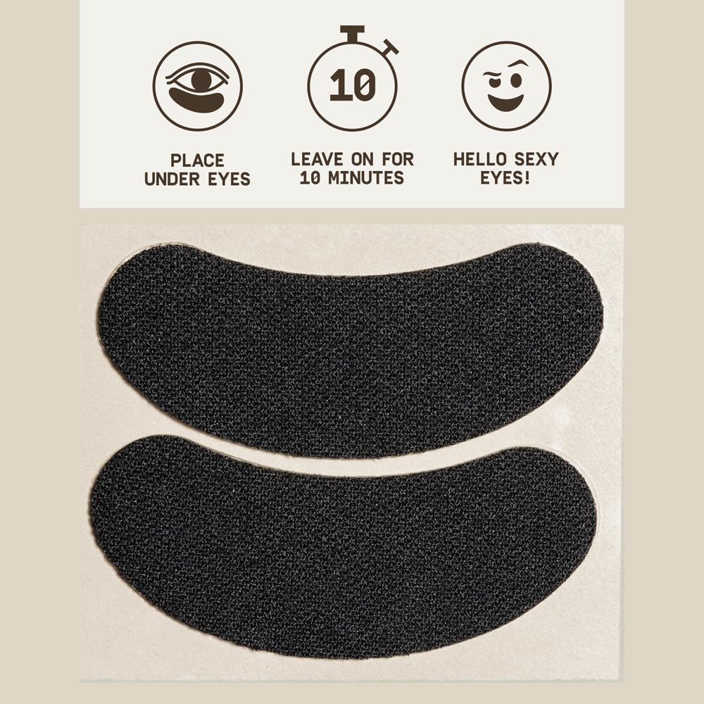 Fast-Acting Under Eye Patches for Men - Reduce Puffiness & Dark Circles | Niacinamide, Hyaluronic Acid, Caffeine | 6ct