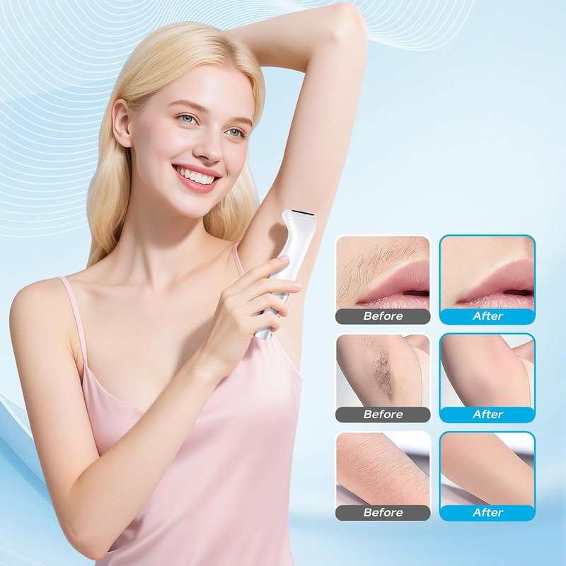 Bikini Trimmer for Women - 6-in-1 Cordless Electric Razor, IPX7 Waterproof Hair Remover for Face, Body & Sensitive Areas