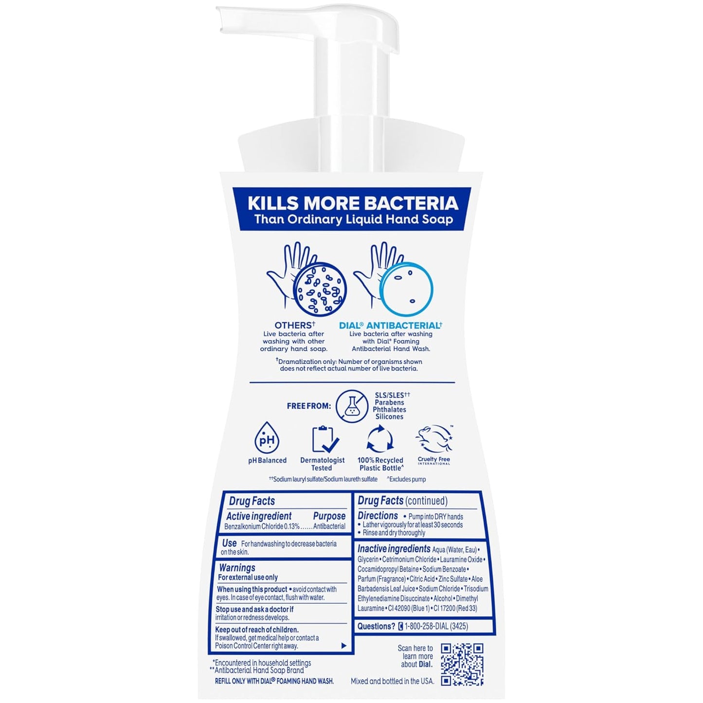 Antibacterial Foaming Hand Wash - Coconut Water Scent | 7.5 fl oz (Pack of 6)