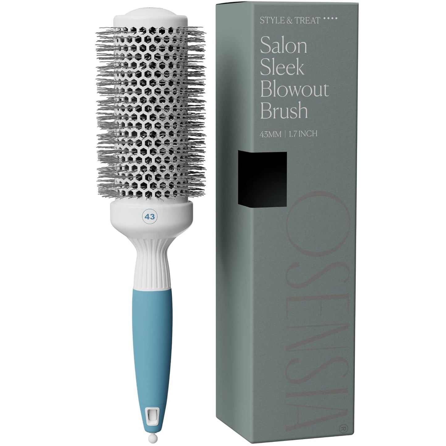 Medium Round Hair Brush - Ceramic Brushing Tool for Salon-Quality Styles | 43 mm, Ideal for All Hair Types