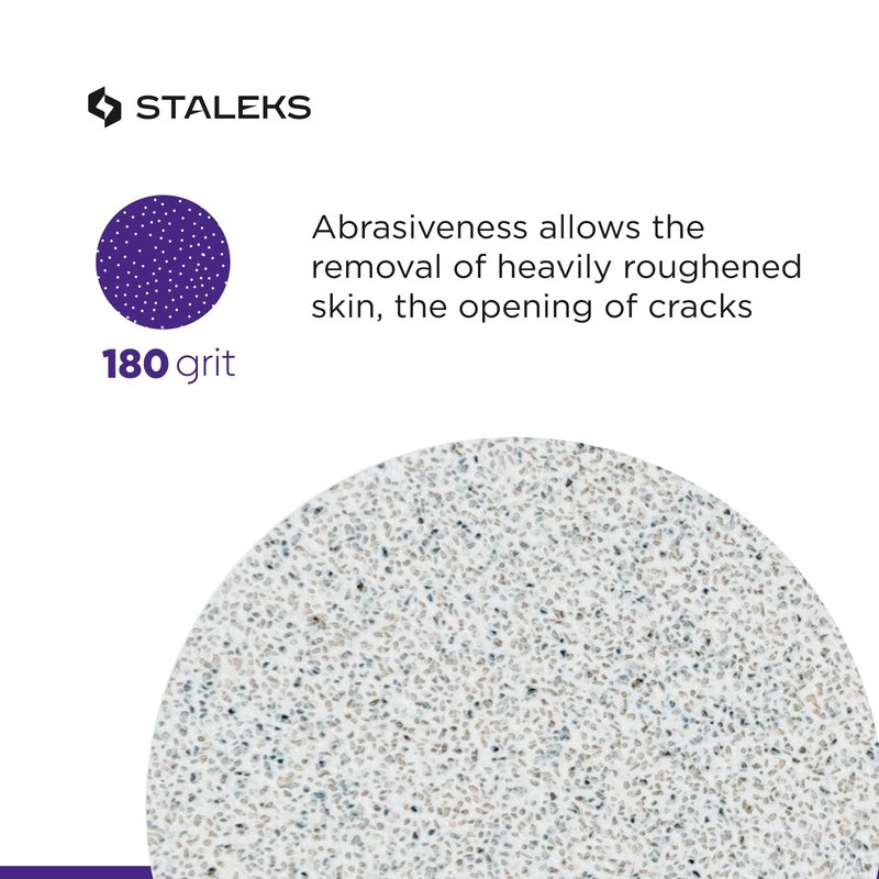Staleks Pro Disposable White Files – Compatible Only with PODODISC M Expert – 180 Grit – 50 Pcs – Foot Processing– Single-Use – Professional Foot Care
