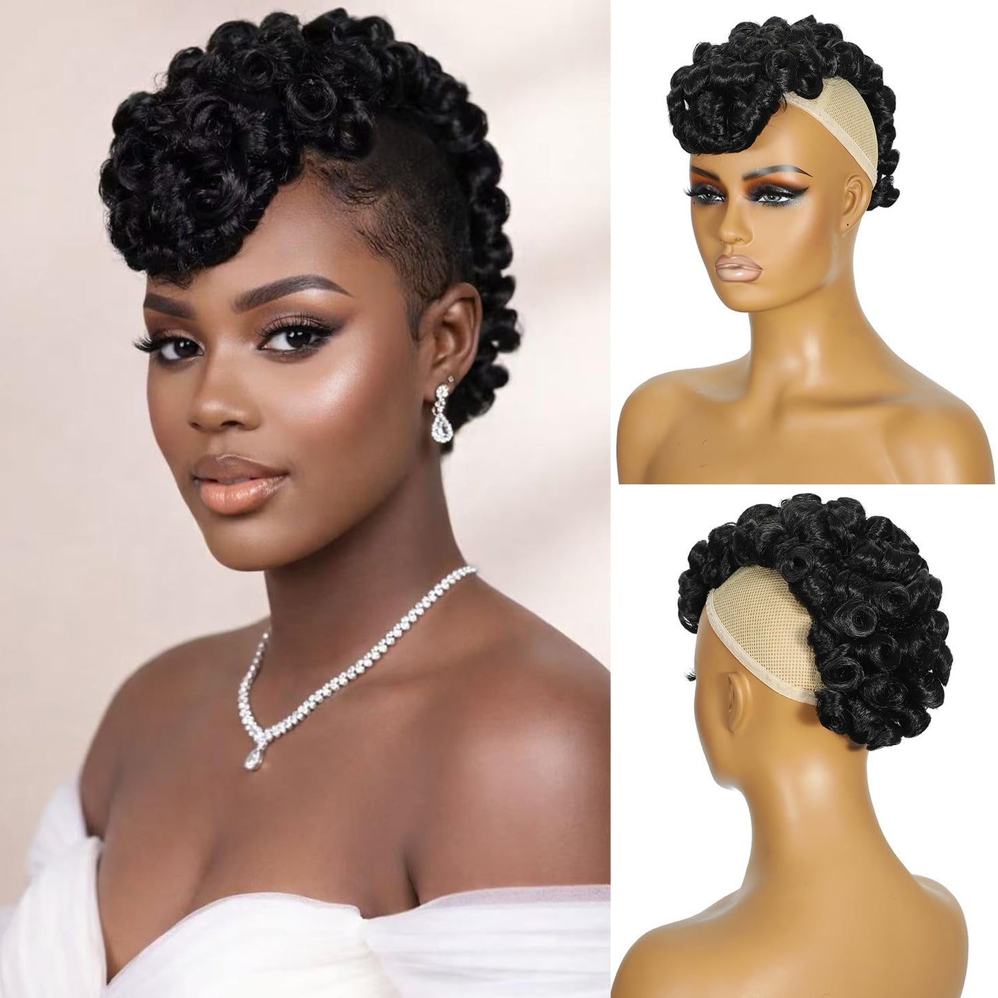 Afro Puff Drawstring Ponytail - Short Burgundy Kinky Curly Hair Extensions | Fluffy Updo for Black Women