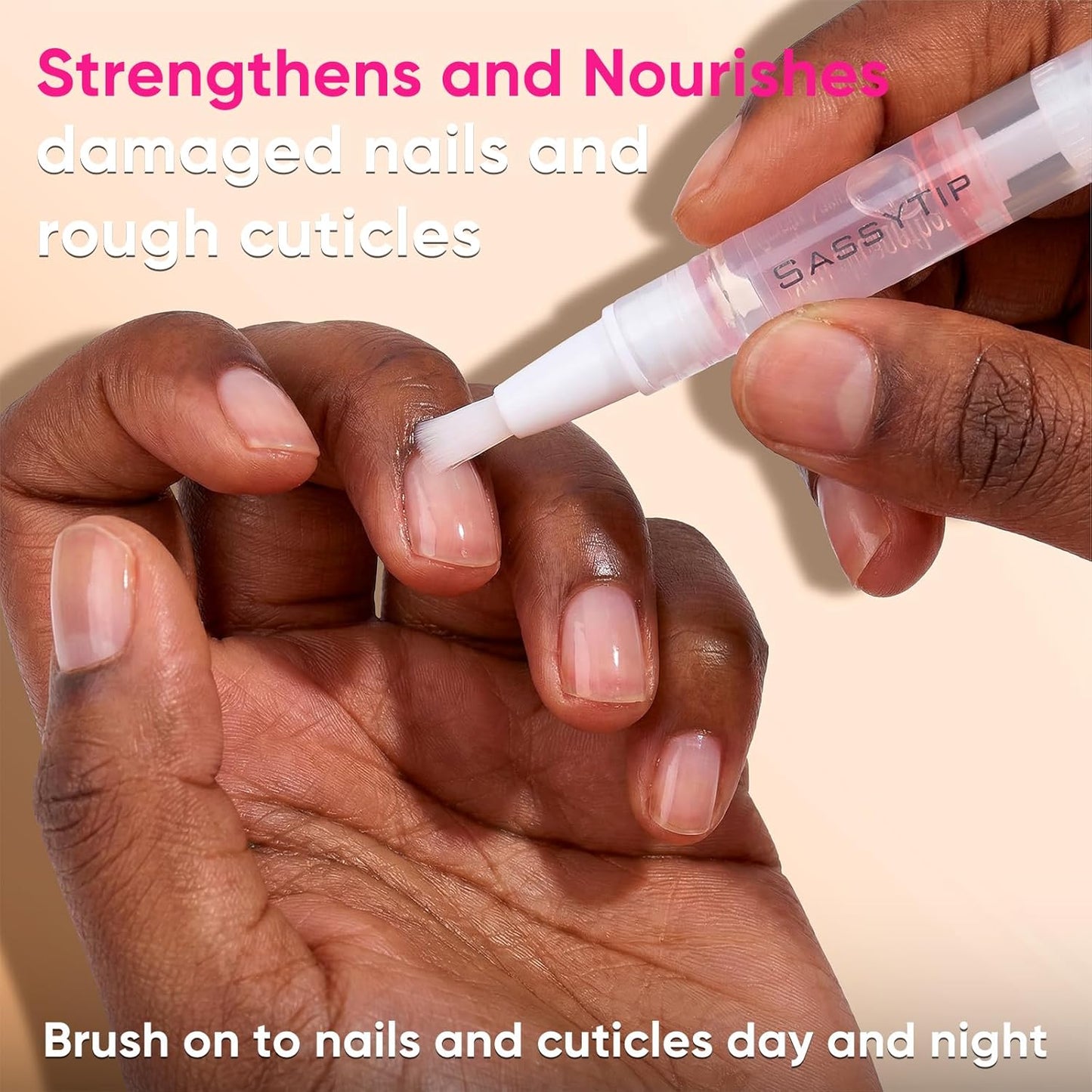 Cuticle Remover Gel & Strengthening Nail Oil Pen - Salon-Perfect Nails at Home | 15 Seconds to Beautiful Nails
