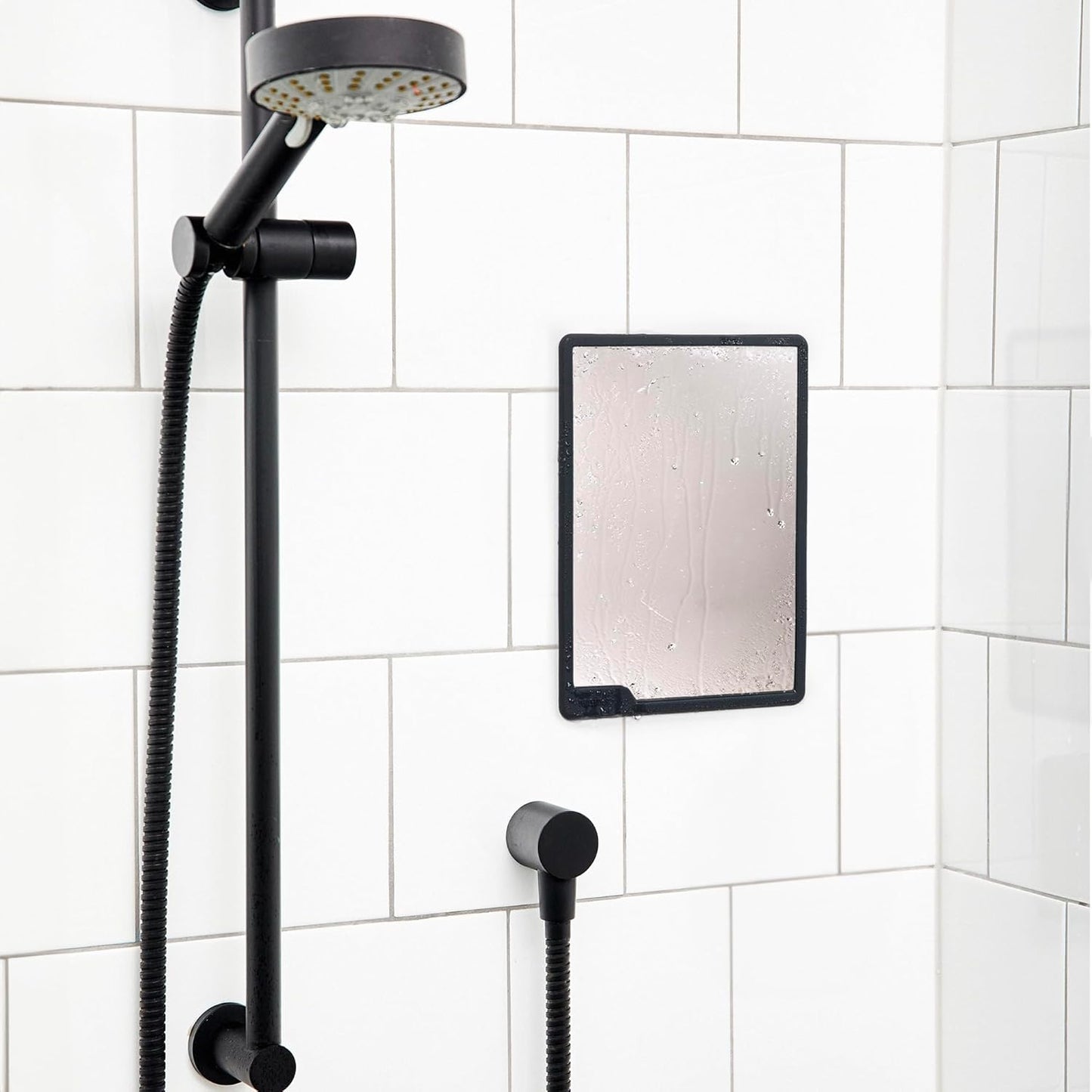 Hugo Fog Reducing Shower Mirror - Large Clear-View Bathroom Mirror with Shatterproof Design | Charcoal