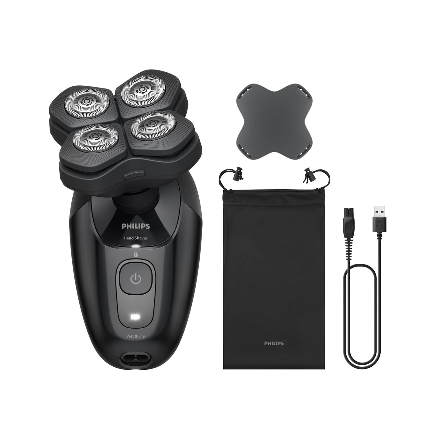 Philips Norelco Head Shaver Pro 5000 Series - Electric Shaver with 360° Flexing Head & ComfortCut Blades | Gentle on Skin, Model HS5980/40