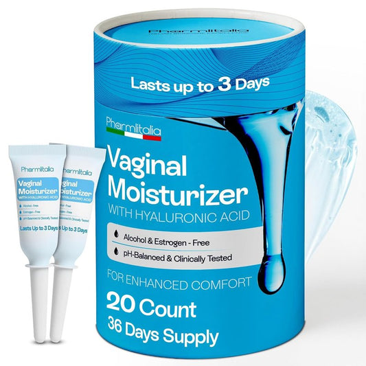 Vaginal Moisturizer Gel for Vagina Health, Moisturizer Applicators for Vaginal Dryness Relief and Long Lasting Wetness - Pre and Post Menopausal - 20 Pre Filled Applicators