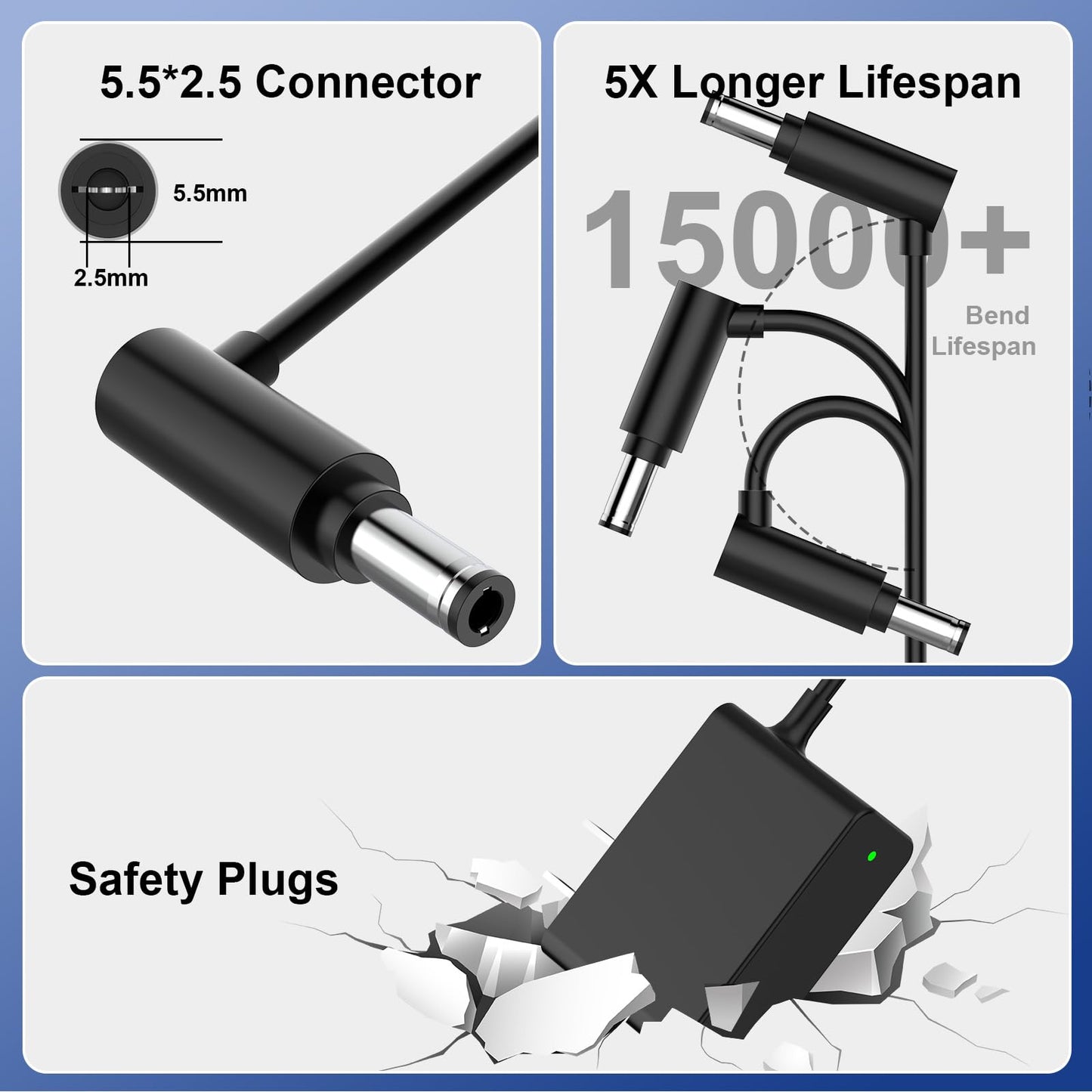 IBERLS 26.1V Replacement Charger Compatible with Dyson V8, V7, V6, SV03, SV06, SV10, SV11, DC58, DC59, DC62, DC74 Animal, Absolute, Fluffy Cordless Vacuum Cleaners Charging Cord