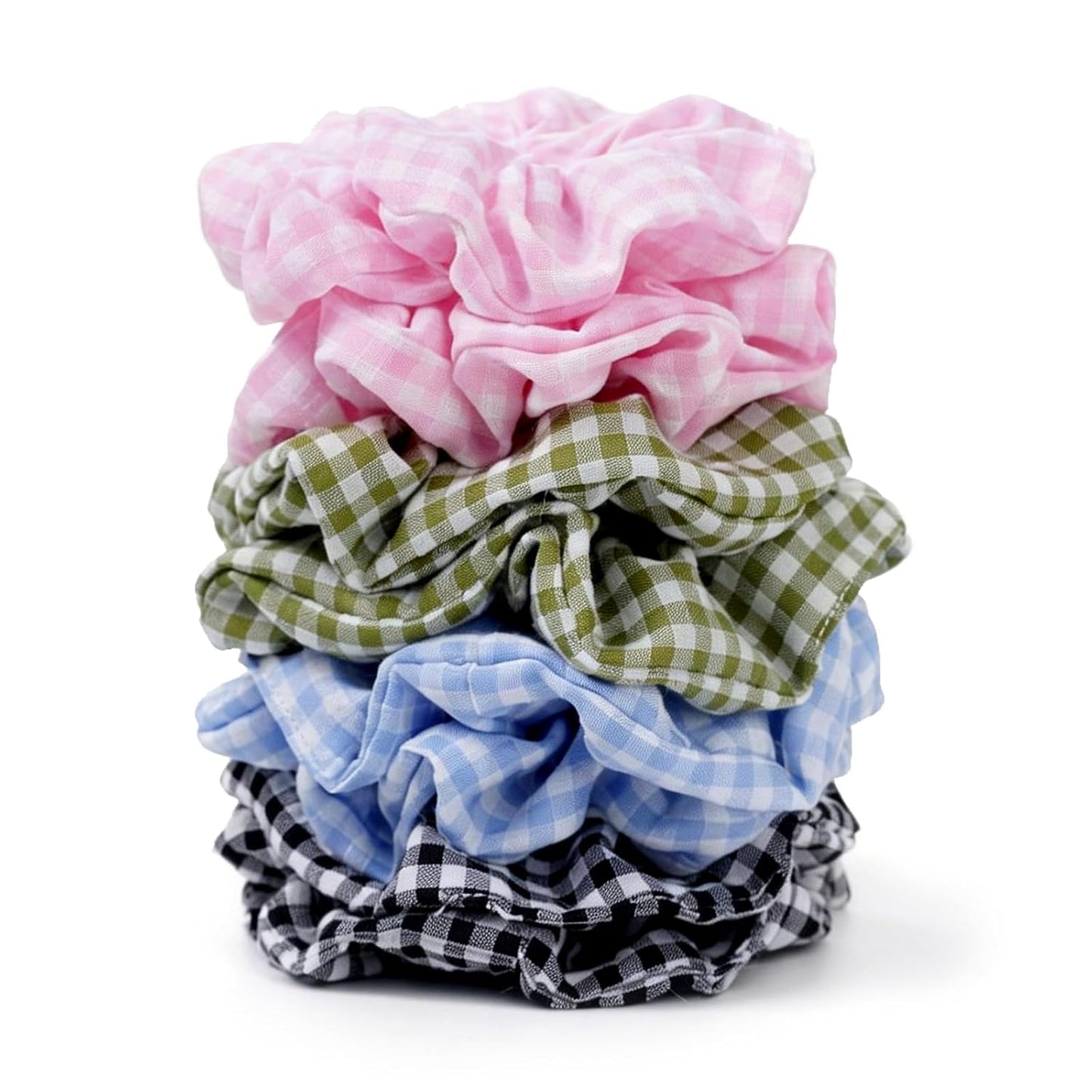 Satin Scrunchies for Women - 8PCS Black Silk Hair Ties | No-Crease, Frizz-Free Gentle Elastic Bands for All Hair Types