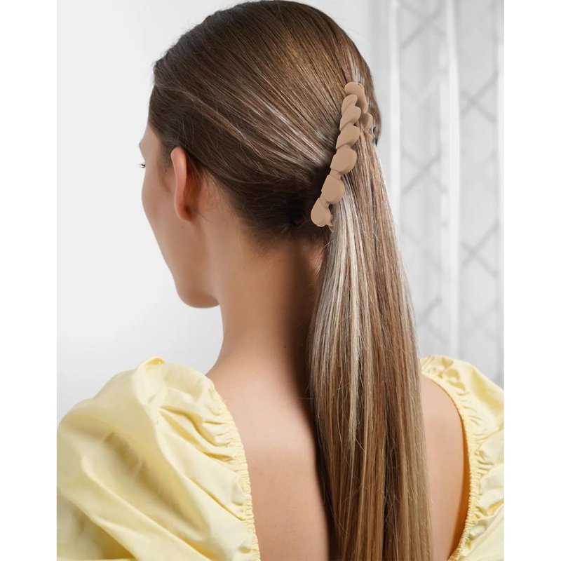 Banana Clip Hair Clips for Thin Hair - Matte Volumizing Hold | 4pcs Wave Shape Accessories