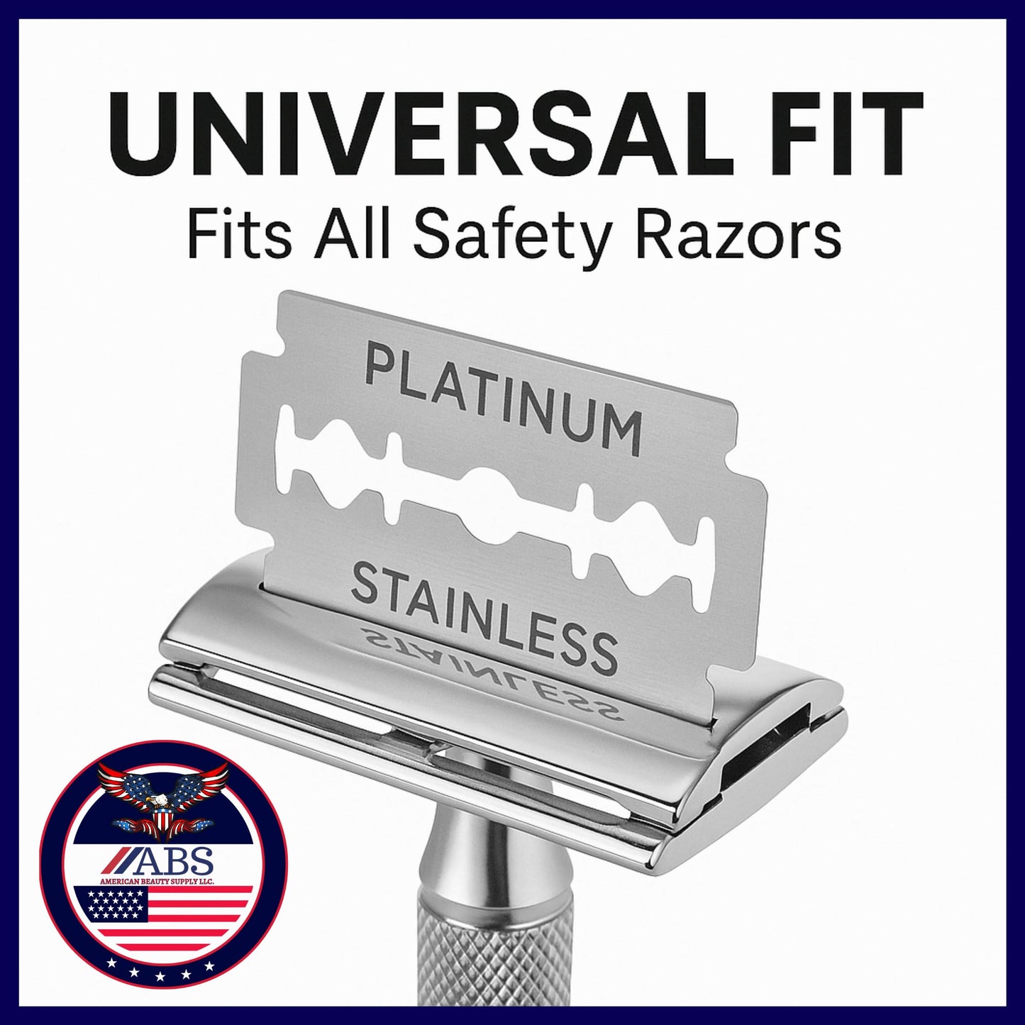 ABS American Beauty Supply Double Edge Safety Razor Blades Sampler Pack for Men-Includes 4 Top Global Brands: Personna Dorco Astra Derby-Comfortable Shaving –Fits All Double Edge Safety Razors (100)