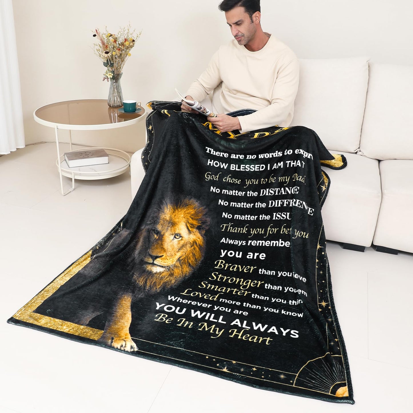Favwgik Gift for Dad Birthday Gift, Girl Dad Gifts for Fathers Day from Daughter, Fathers Birthday Gifts Ideas, Birthday Gift for Dad from Son, Dad Blanket from Daughter 50”*70”