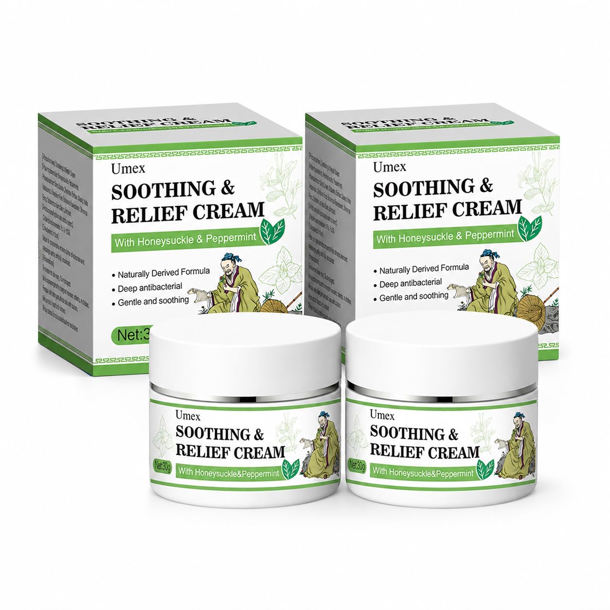 Hydrating Body Cream for Dry, Sensitive Skin - Moisturizing Lotion with Honeysuckle & Mint | Soft & Smooth Finish