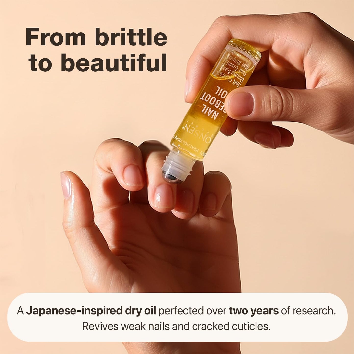 Nail & Cuticle Repair Oil - Hydrating Dry Oil with Japanese Tsubaki, Tea Tree & Jojoba | 10ml Natural Vegan Formula