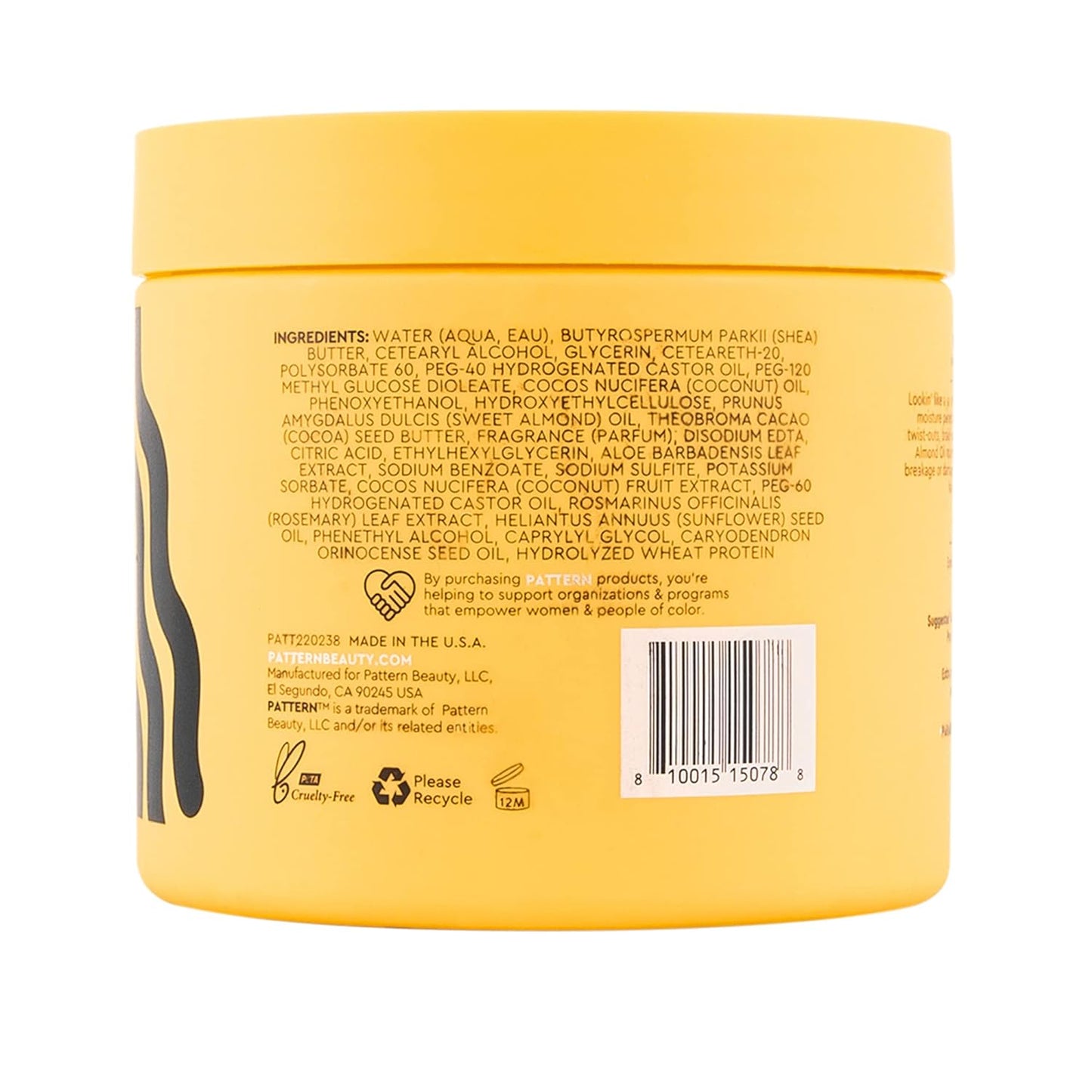 PATTERN Styling Cream for Curly Hair | Hold & Definition, 15 fl oz - Ideal for 3B-4C Textures