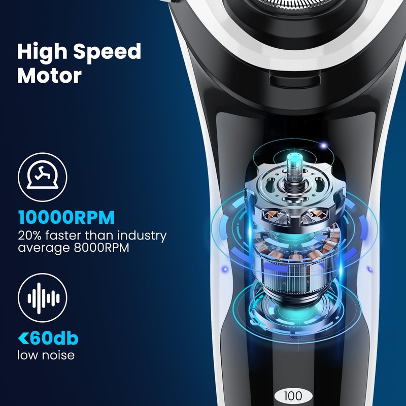 SweetLF Electric Shaver, Black and White, Black/White