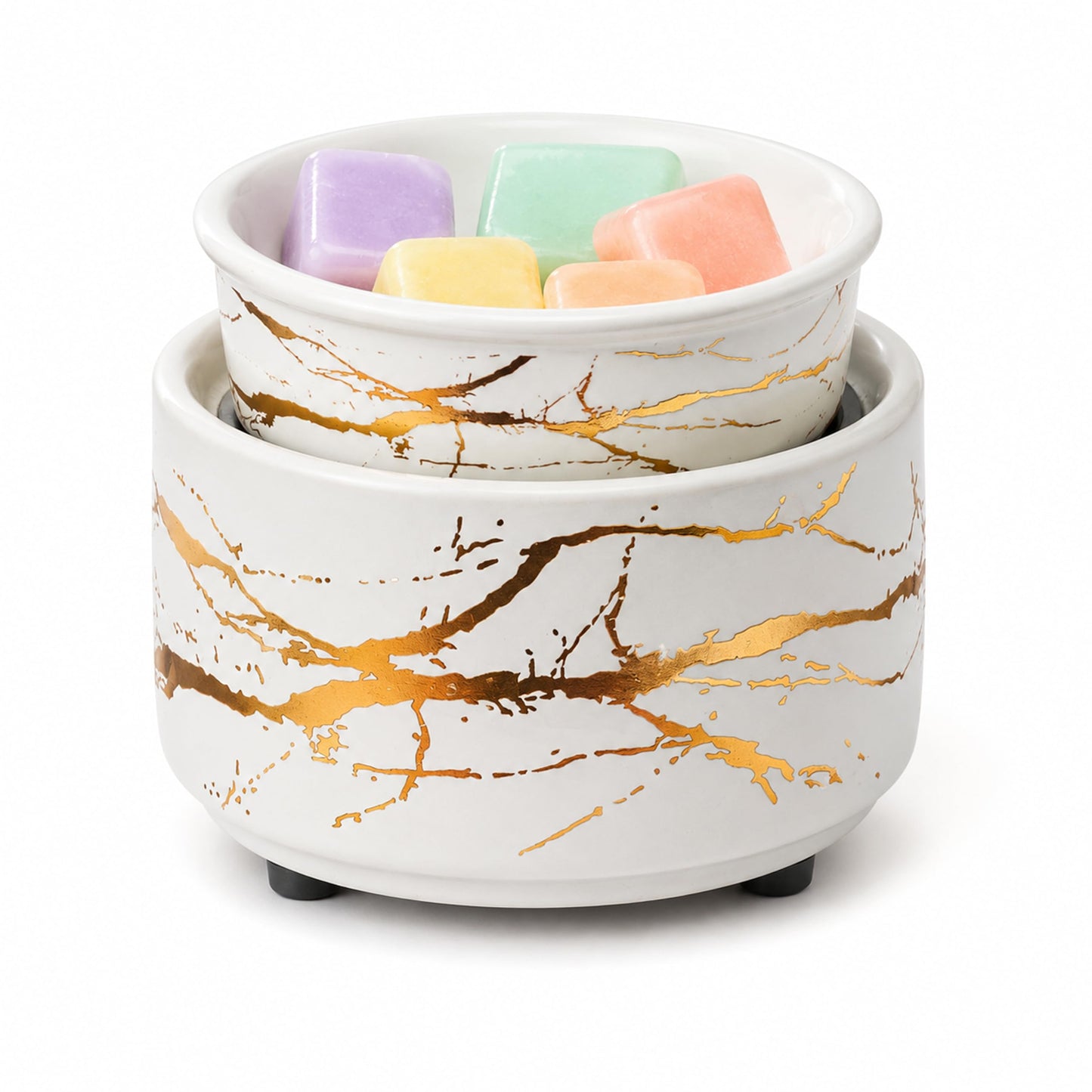 PALANCHY Wax Melt Warmer Ceramic 3-in-1 Oil Burner Electric Candle Wax Warmer Burner Melter Fragrance Warmer for Scented Waxs Home Office Bedroom Aromatherapy Gift & Decor