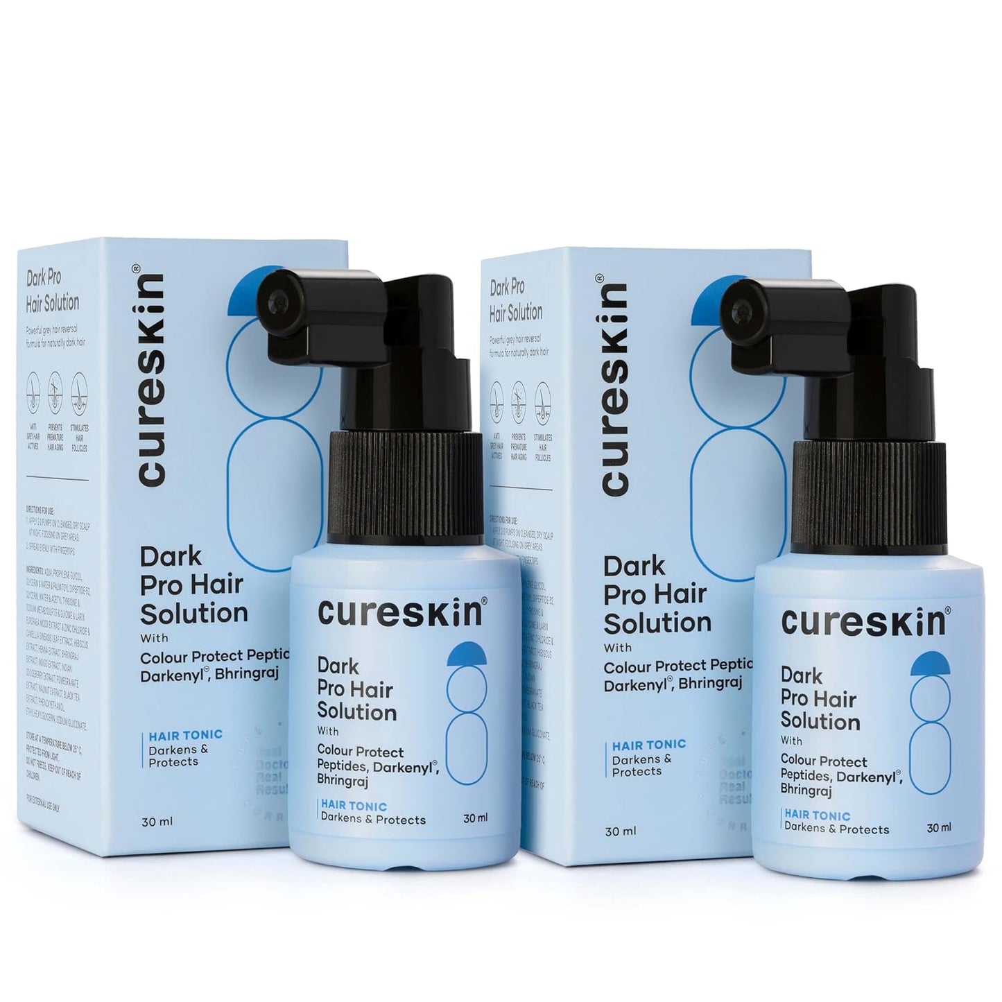 Anti Gray Hair Serum - Gradually Restore Natural Hair Color in 4 Months | Peptide-52 | 1.01 Fl Oz (Pack of 2)