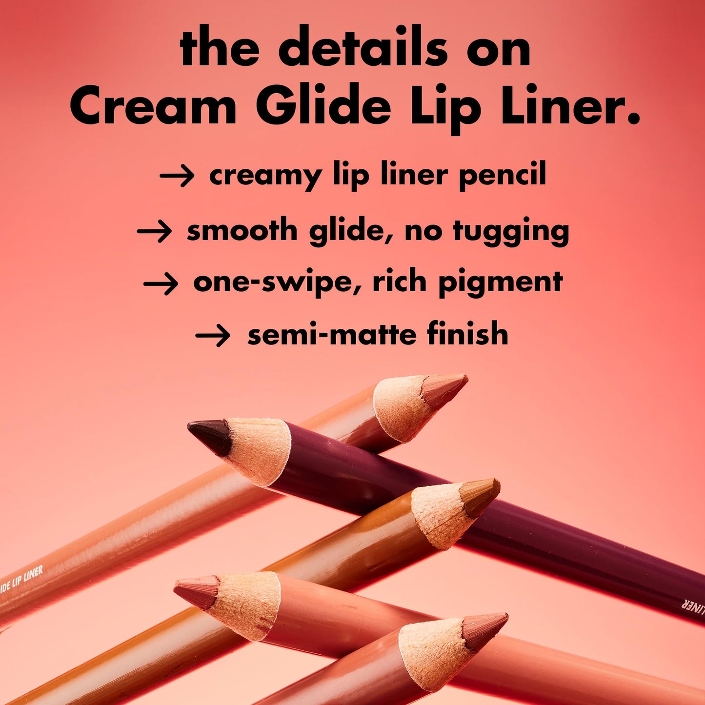 e.l.f. Cream Glide Lip Liner, Highly-Pigmented Pencil For Shaping & Sculpting Lips, Semi-Matte Finish, Vegan & Cruelty-Free, Doppio Espresso