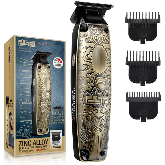 DSP Electric Beard Trimmer for Man, Cordless Rechargeable Hair Trimmer, Mustache Edgers, T Blade Trimmer for Men, Low Noise, Travel Lock, Gifts for Men