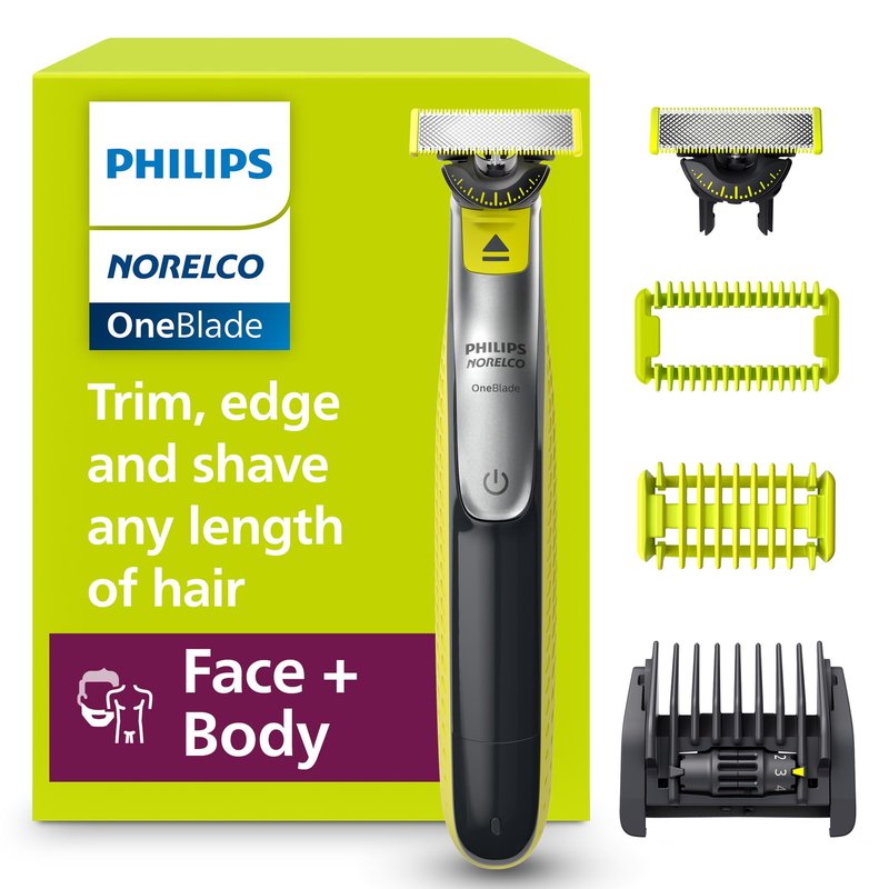 Philips Norelco OneBlade 360 Face + Body Hybrid Electric Trimmer and Shaver