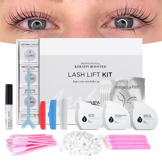 Lashview Lash Lift Kit - Professional Semi-Permanent Eyelash Curling Set | 5 Applications