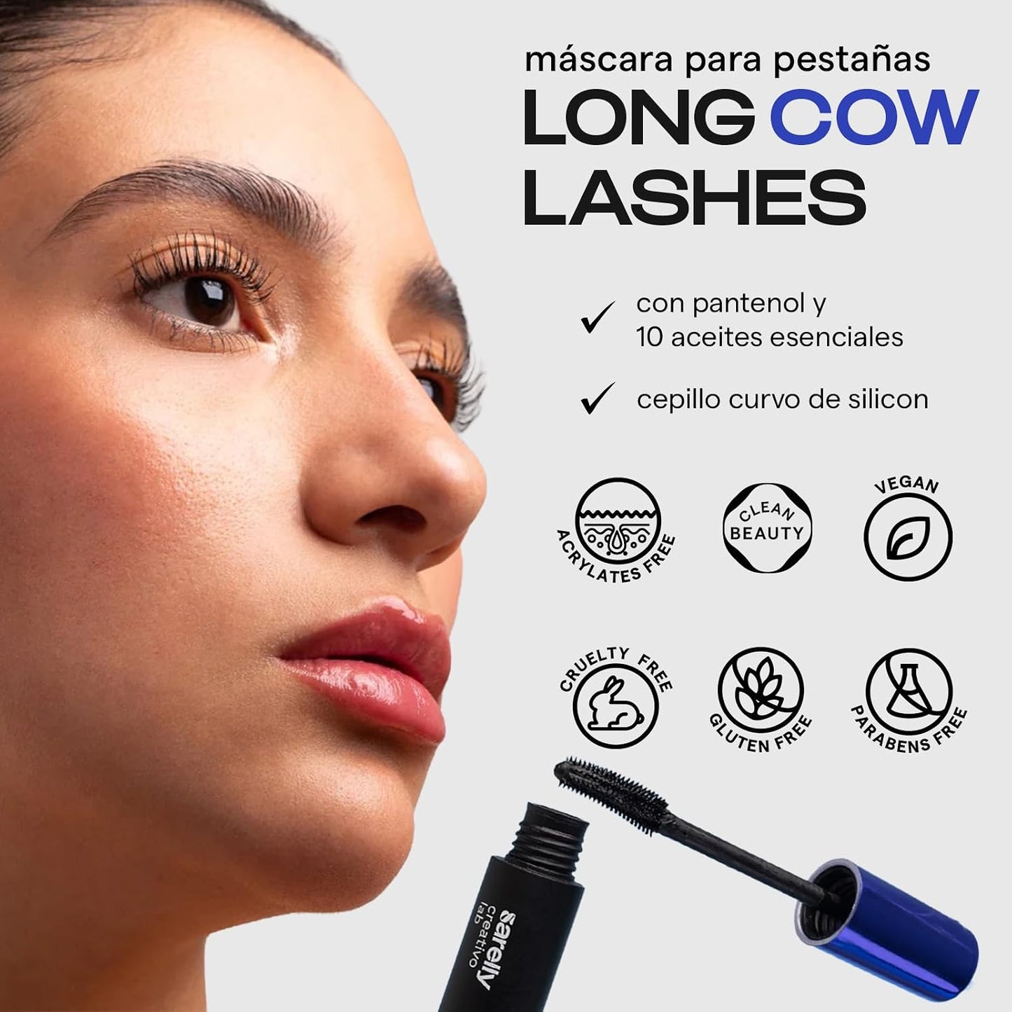 SARELLY Mascara Kit - Waterproof Volume & Gentle Eye Makeup Remover | Vegan & Cruelty-Free | 3-Pack