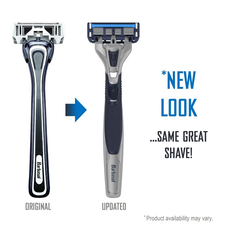 Barbasol Ultra 6 Plus Value Pack | Premium 6-Blade Disposable Razors | Disposable Shaving Razor Bundle | Close Shave Technology, UltraTrimmer 7th Blade, Pivoting Head (3 Packs / 9 Total Razors)