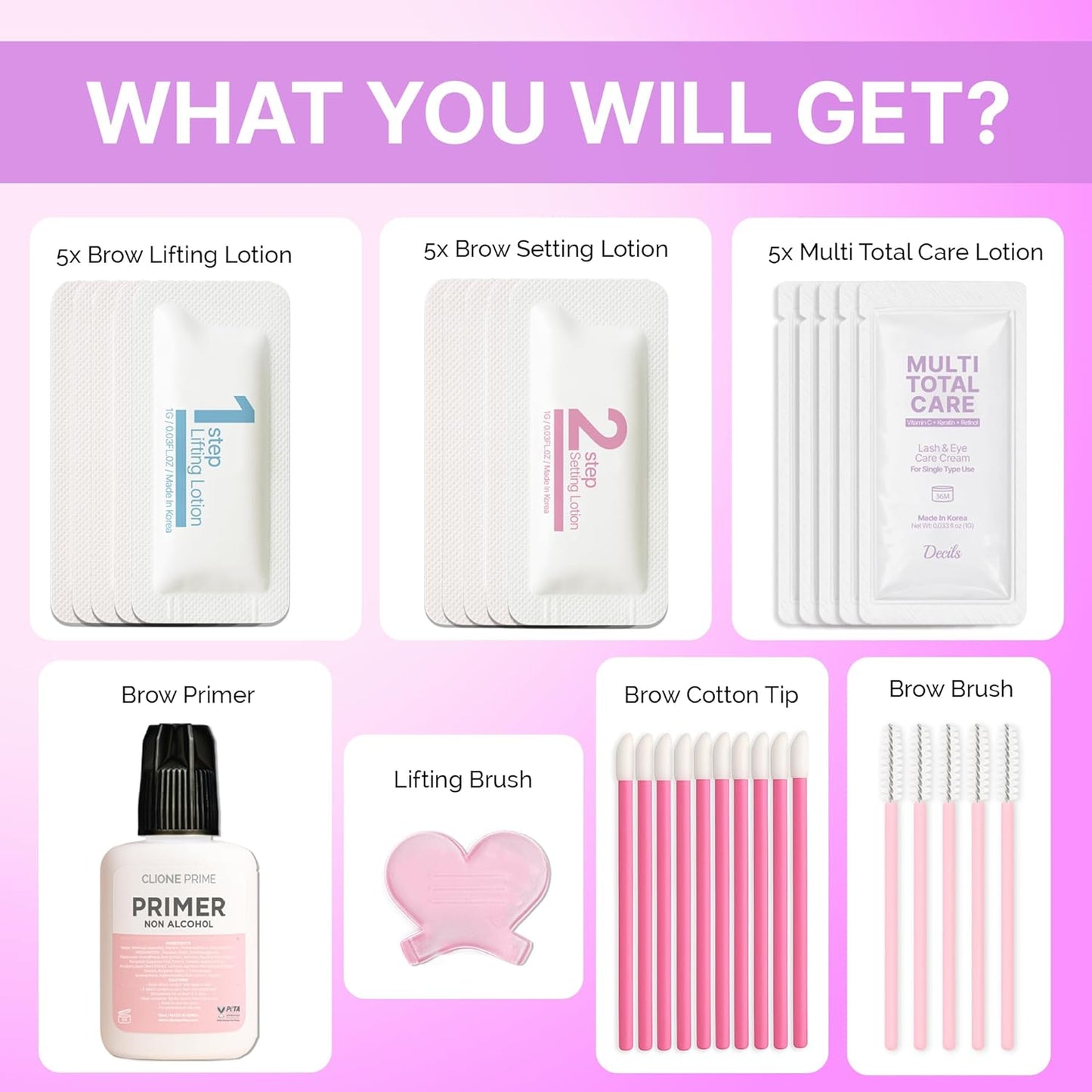 Brow Lamination Kit - DIY Eyebrow Perm for Fuller, Thicker Brows | Lasts Up to 8 Weeks