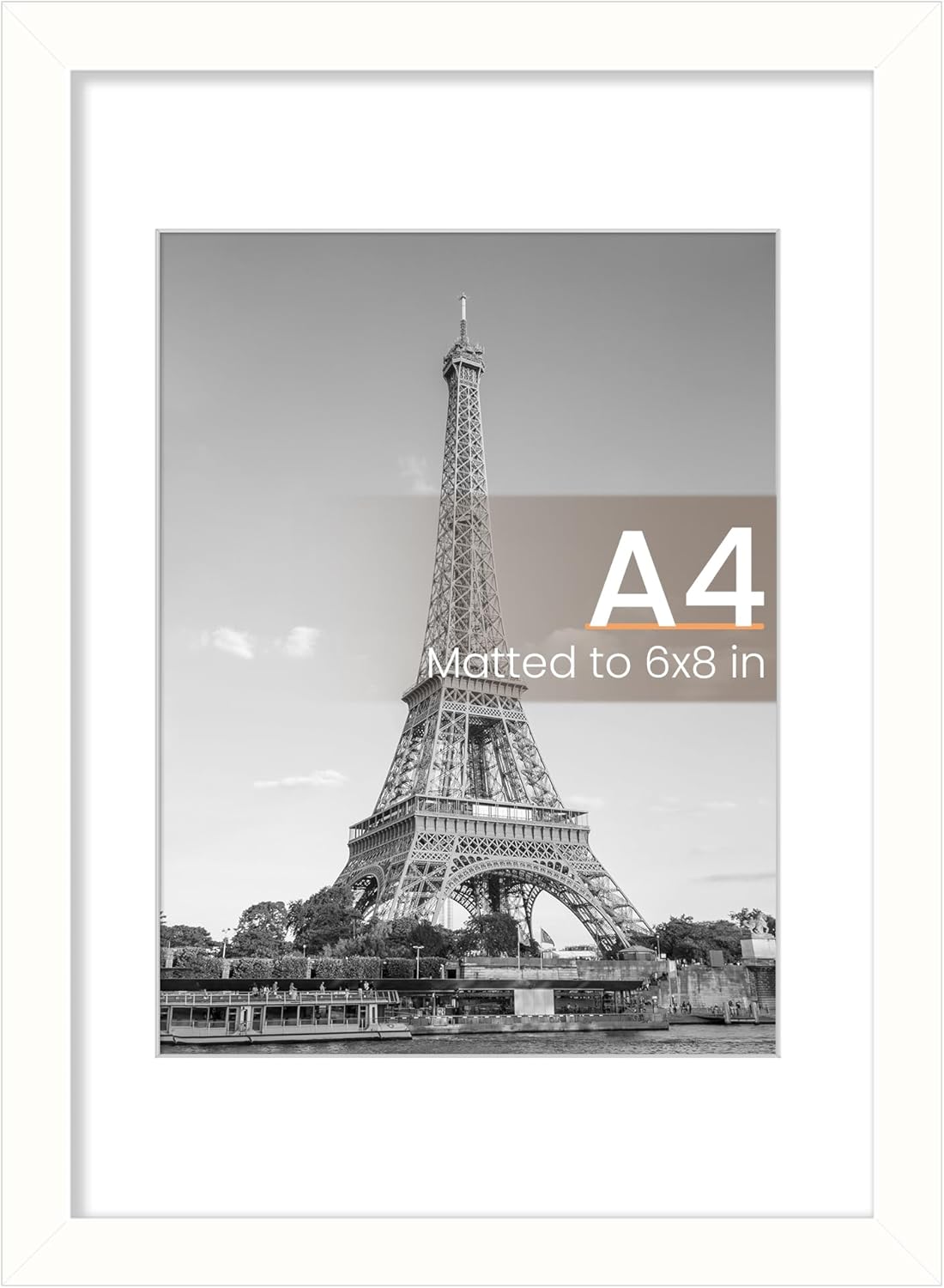 Upsimples 11x14 Picture Frame - Display 8x10 Photos with Mat or 11x14 Without Mat | Black Wall Hanging Frame