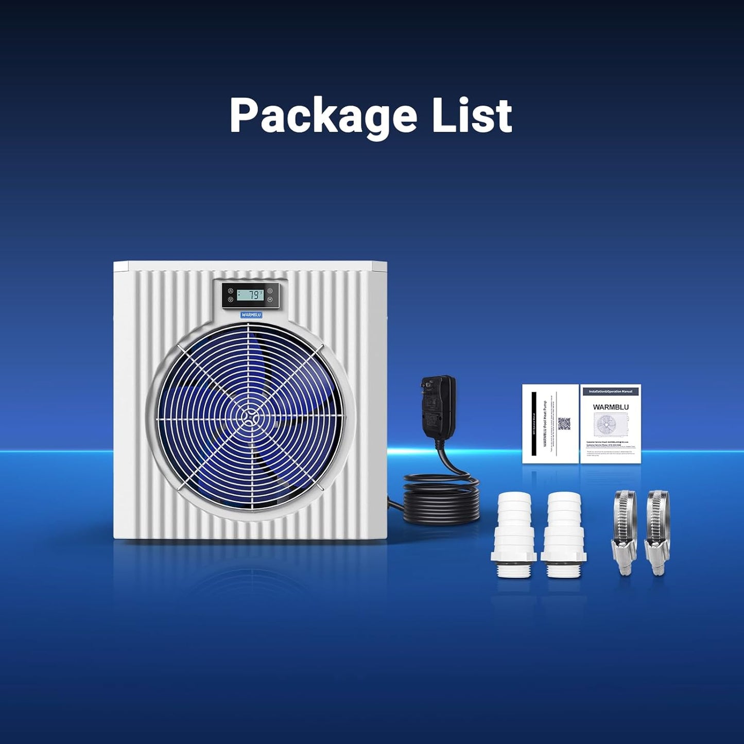H5 Swimming Pool Heat Pump - 18,000 BTU | High Efficiency, Smart WiFi Control, 5,000 Gal Capacity