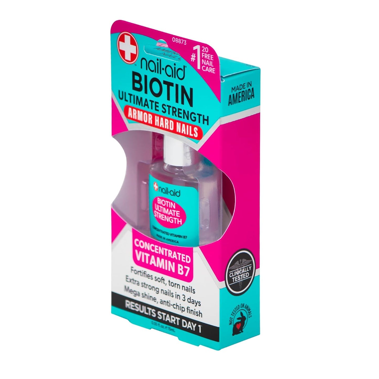 Biotin Nail Treatment - Ultimate Strength Nail Strengthener | Clear, 0.55 Fl Oz